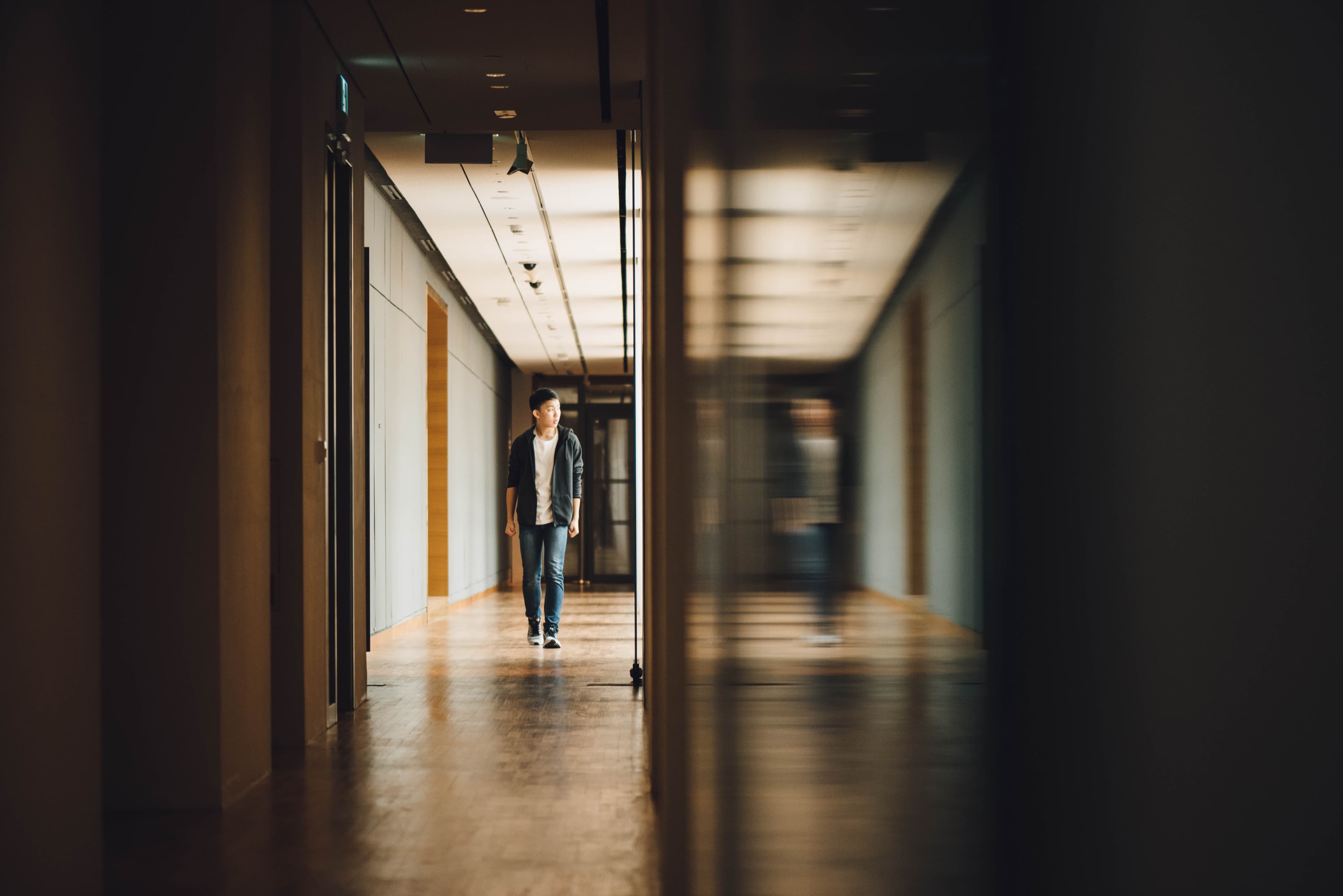 boy walking
